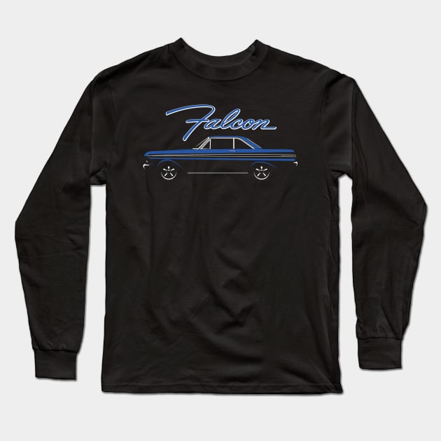 Blue Falcon Long Sleeve T-Shirt by BriteDesign